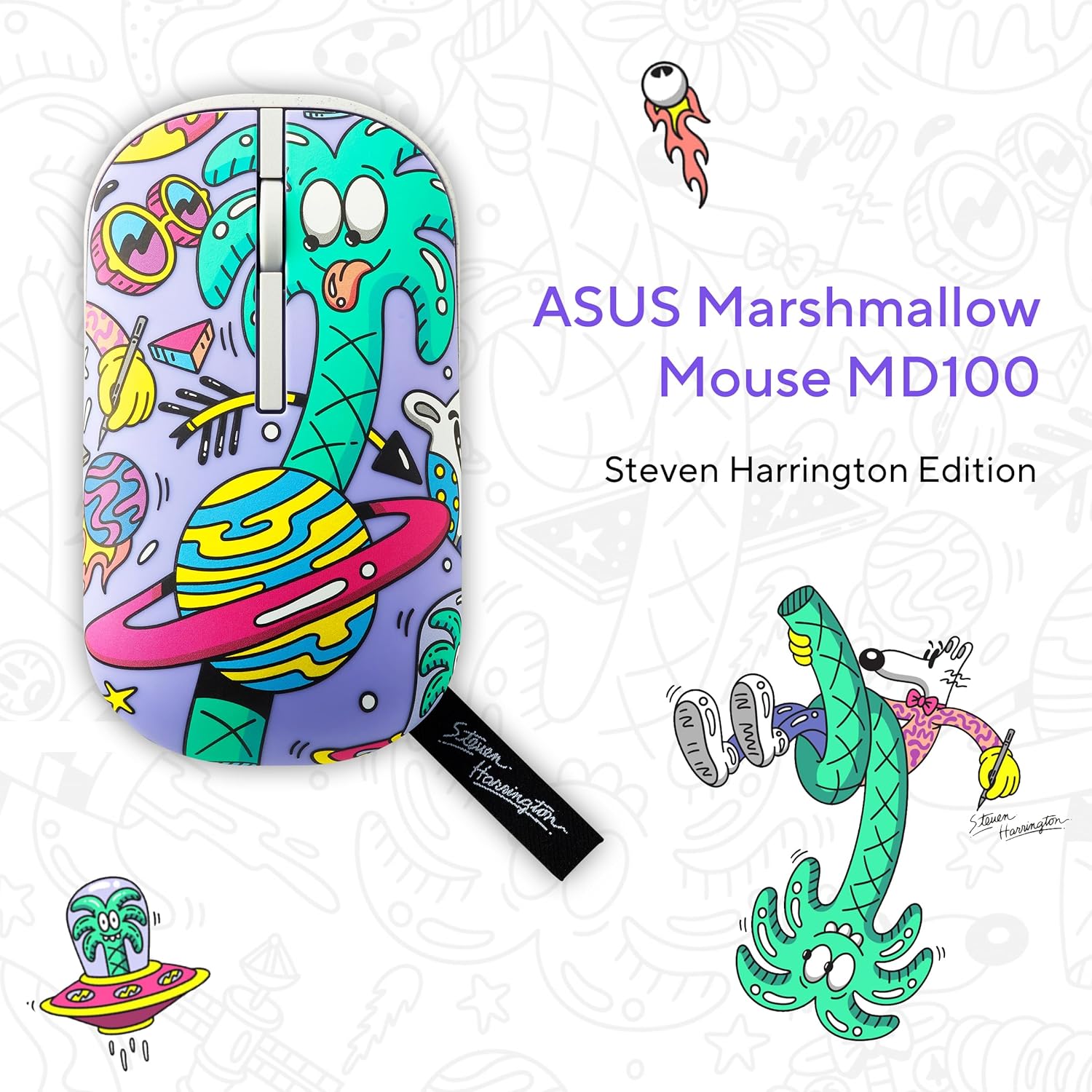 ASUS Marshmallow MD100 Steven Harrington Edition Wireless Mouse - image 2