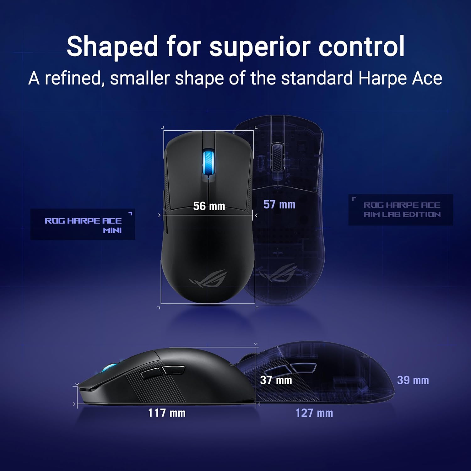 ASUS ROG Harpe Ace Mini Black Wireless Gaming Mouse - image 3