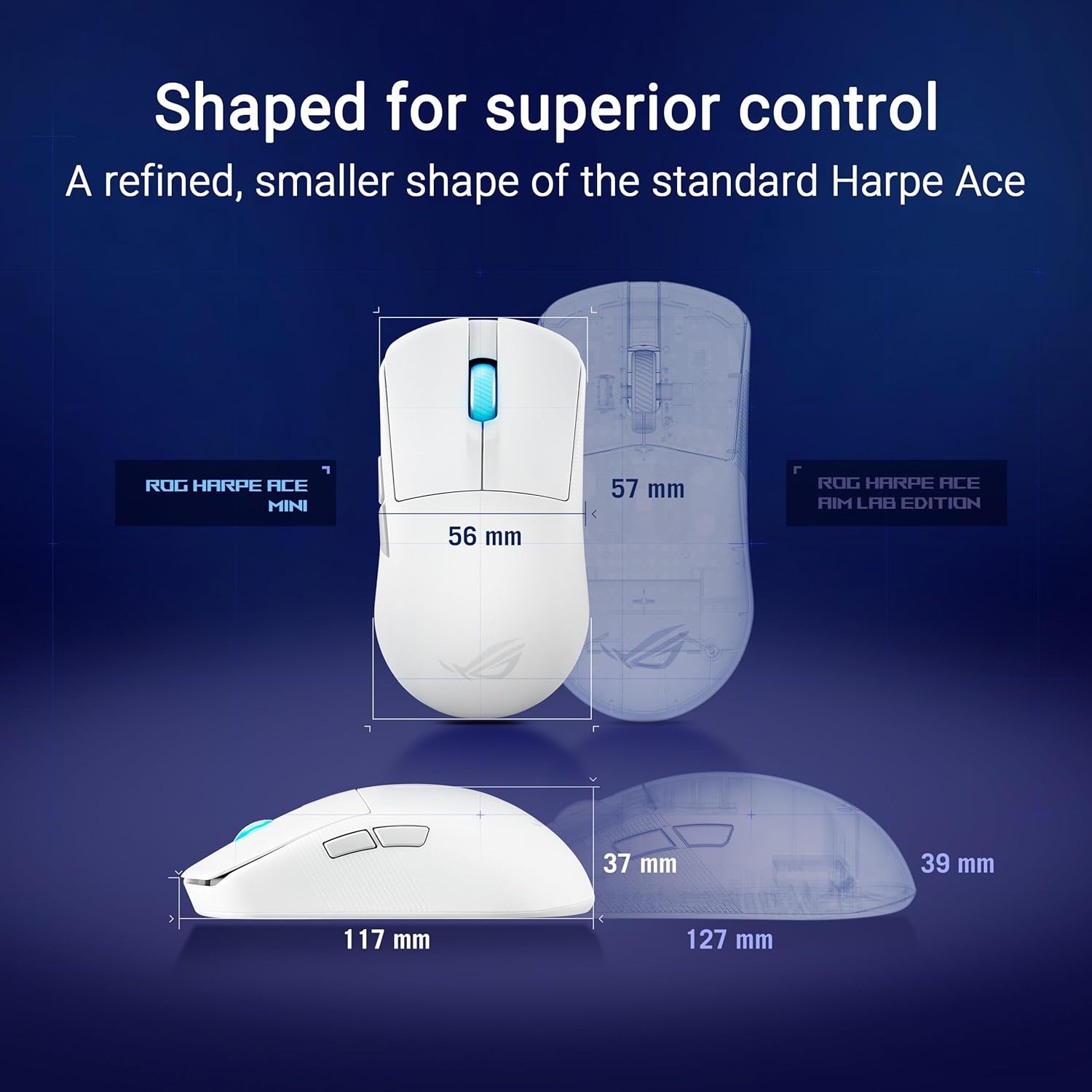 ASUS ROG Harpe Ace Mini White Wireless Gaming Mouse - image 3