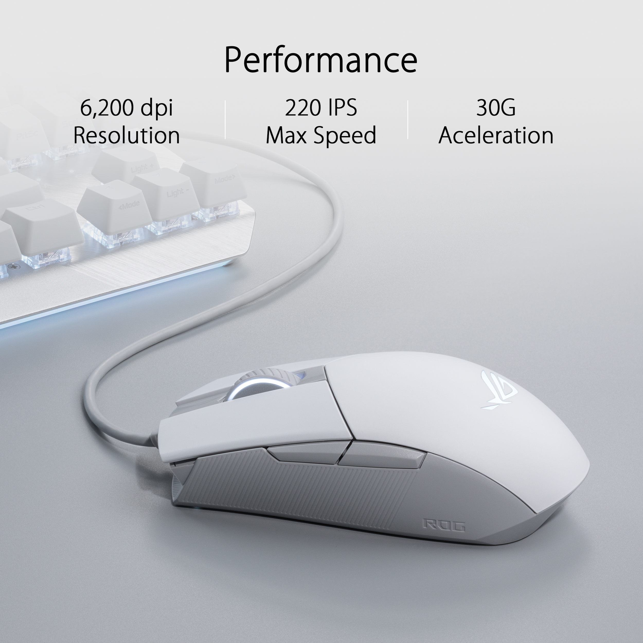 ASUS ROG Strix Impact II Moonlight White Gaming Mouse - image 2