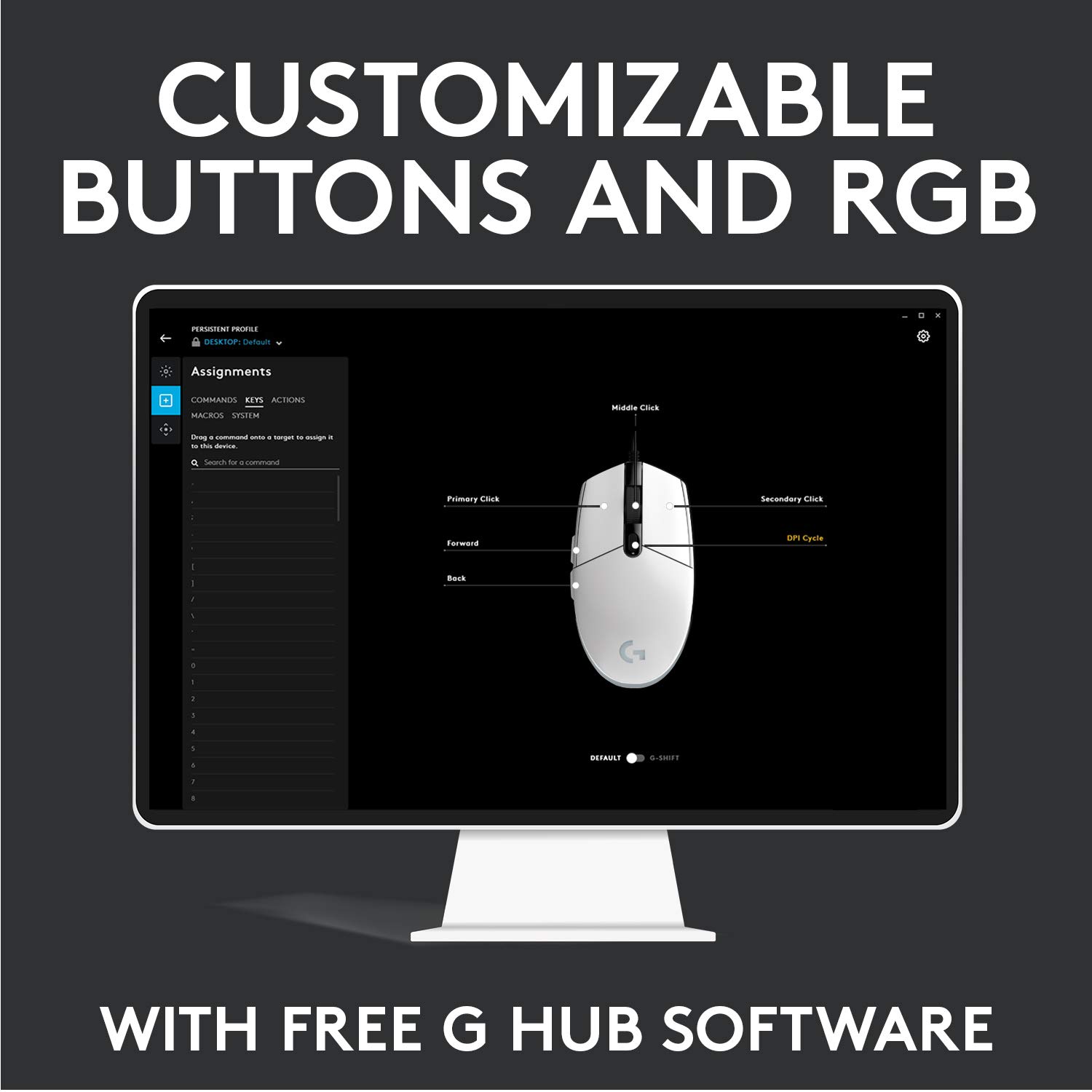 Logitech G102 Lightsync White 8000 DPI RGB Gaming Mouse - image 8