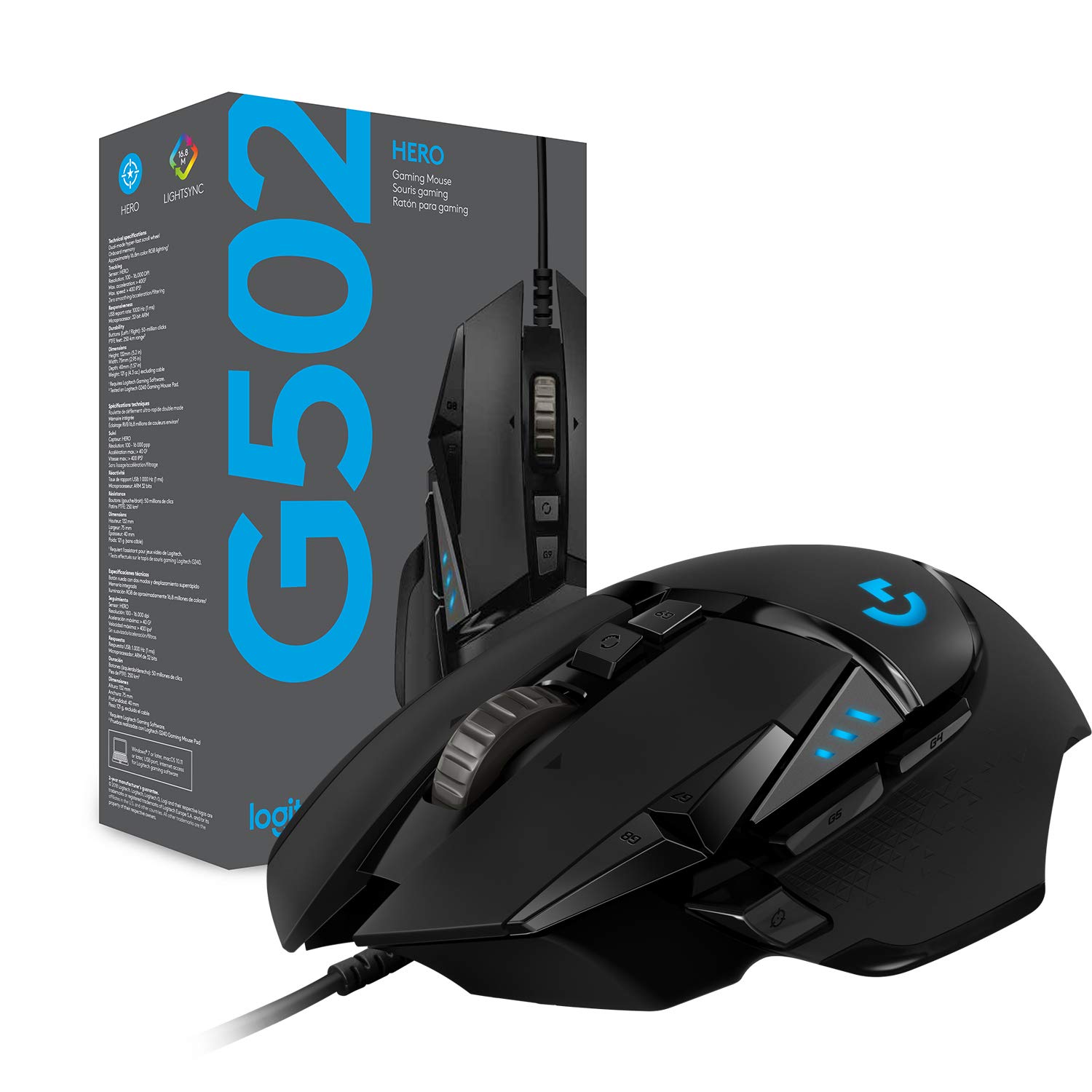 Logitech G502 Hero High Performance 25,600 DPI Wired Gaming Mouse - image 4
