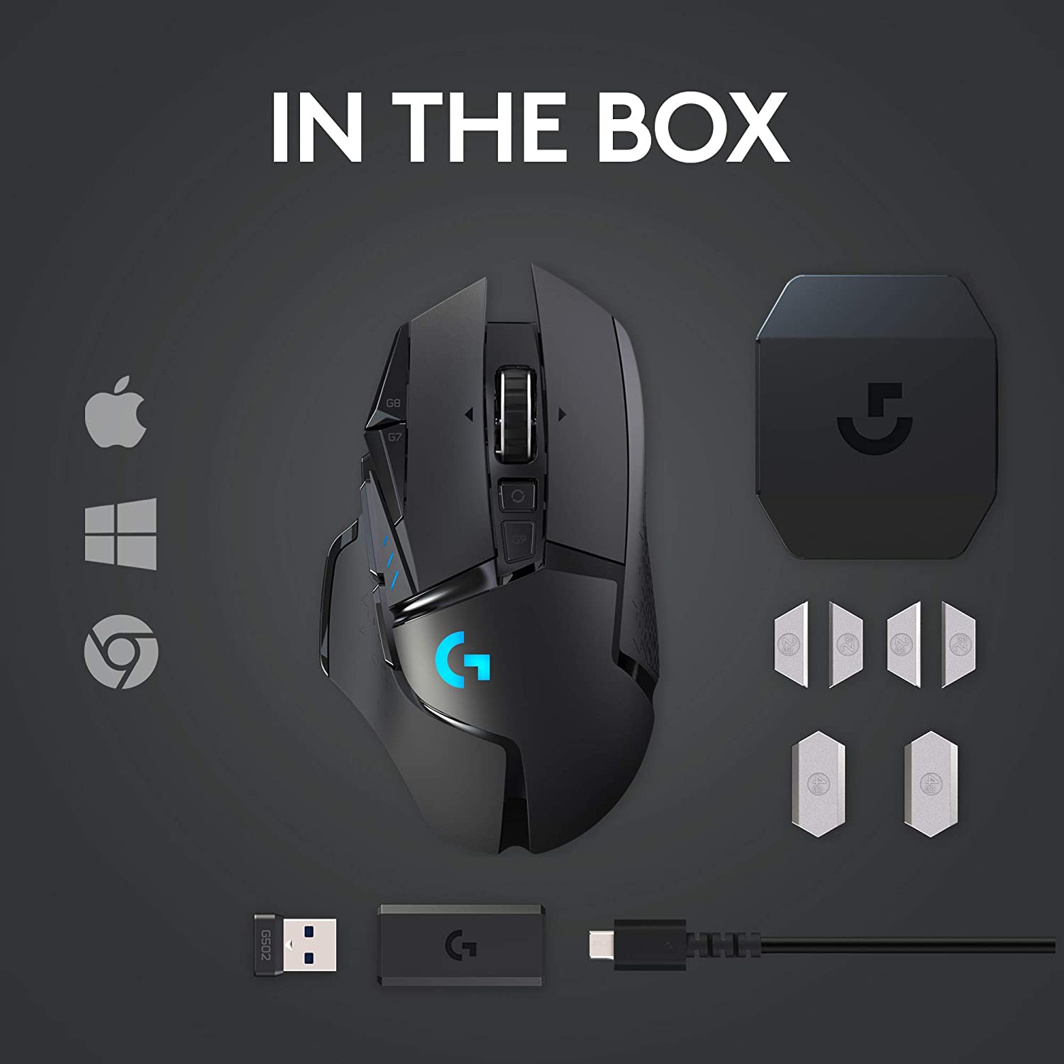 Logitech G502 Lightspeed 25,600 DPI Wireless Gaming Mouse - image 4