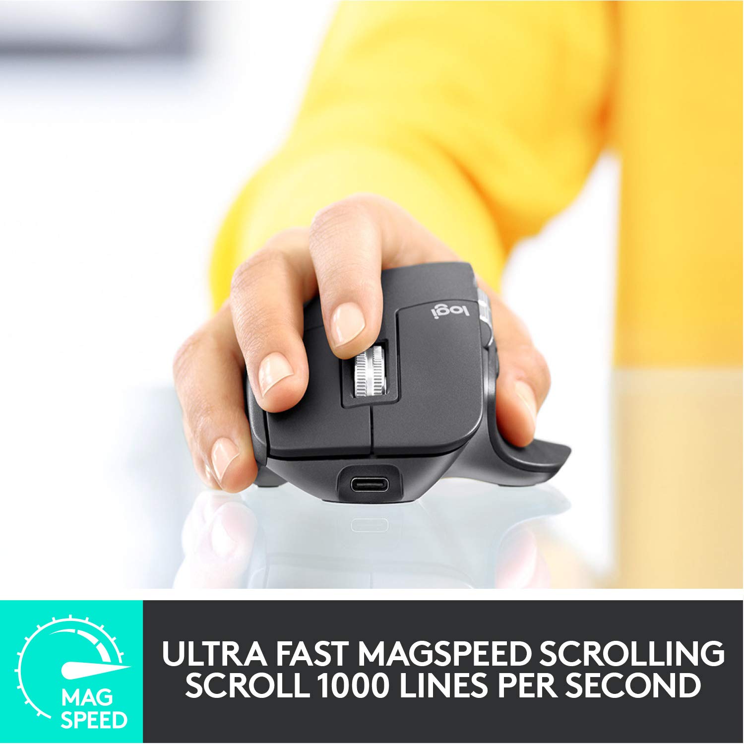 Logitech MX Master 3 Wireless Mouse Dark Grey - image 2