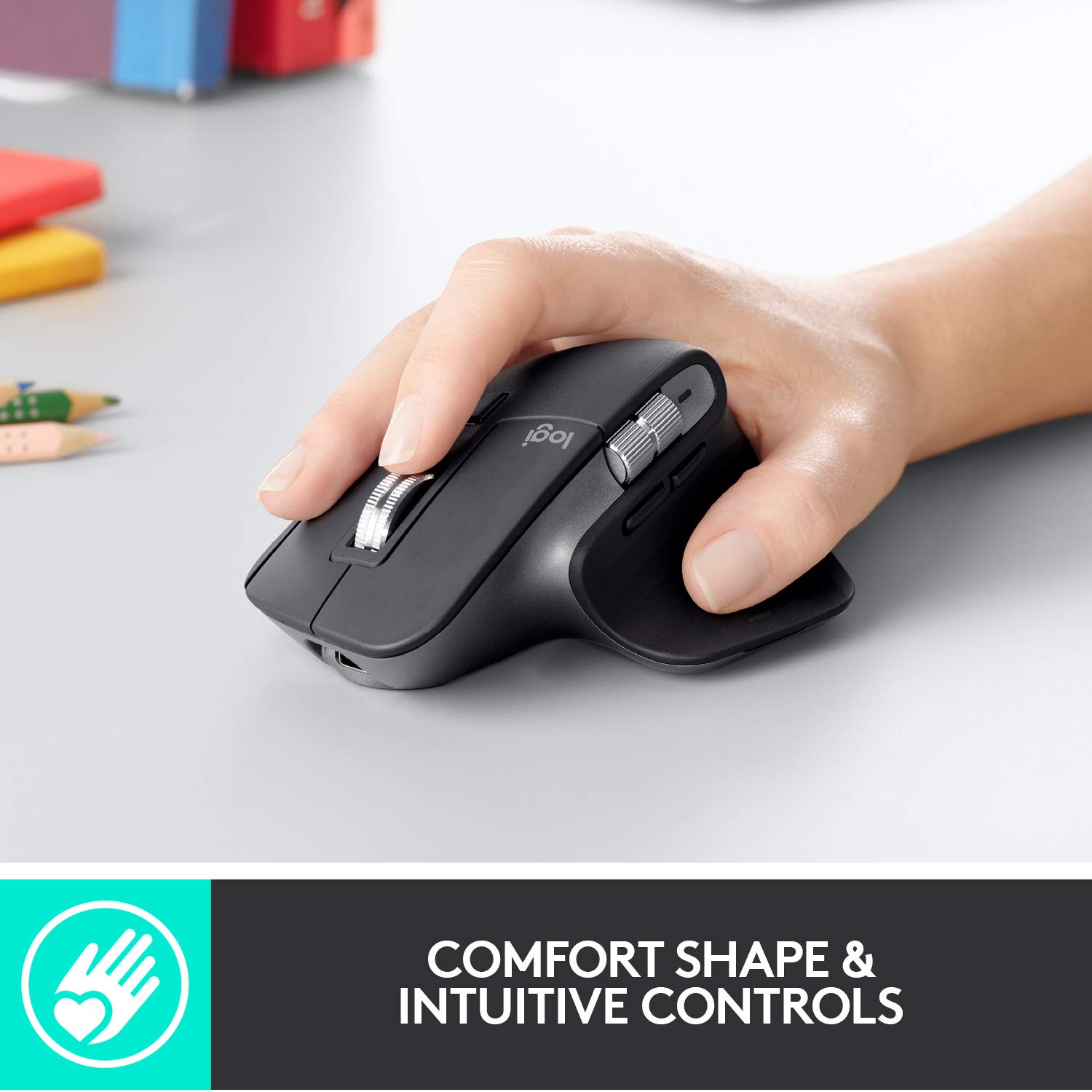 Logitech MX Master 3 Wireless Mouse Dark Grey - image 3