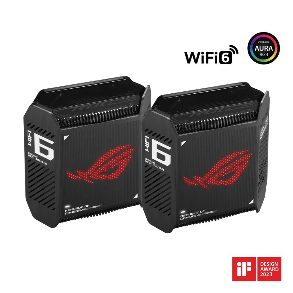 Asus ROG Rapture GT6 2Pack AX10000 WiFi-6 Gaming Router Black - image 5