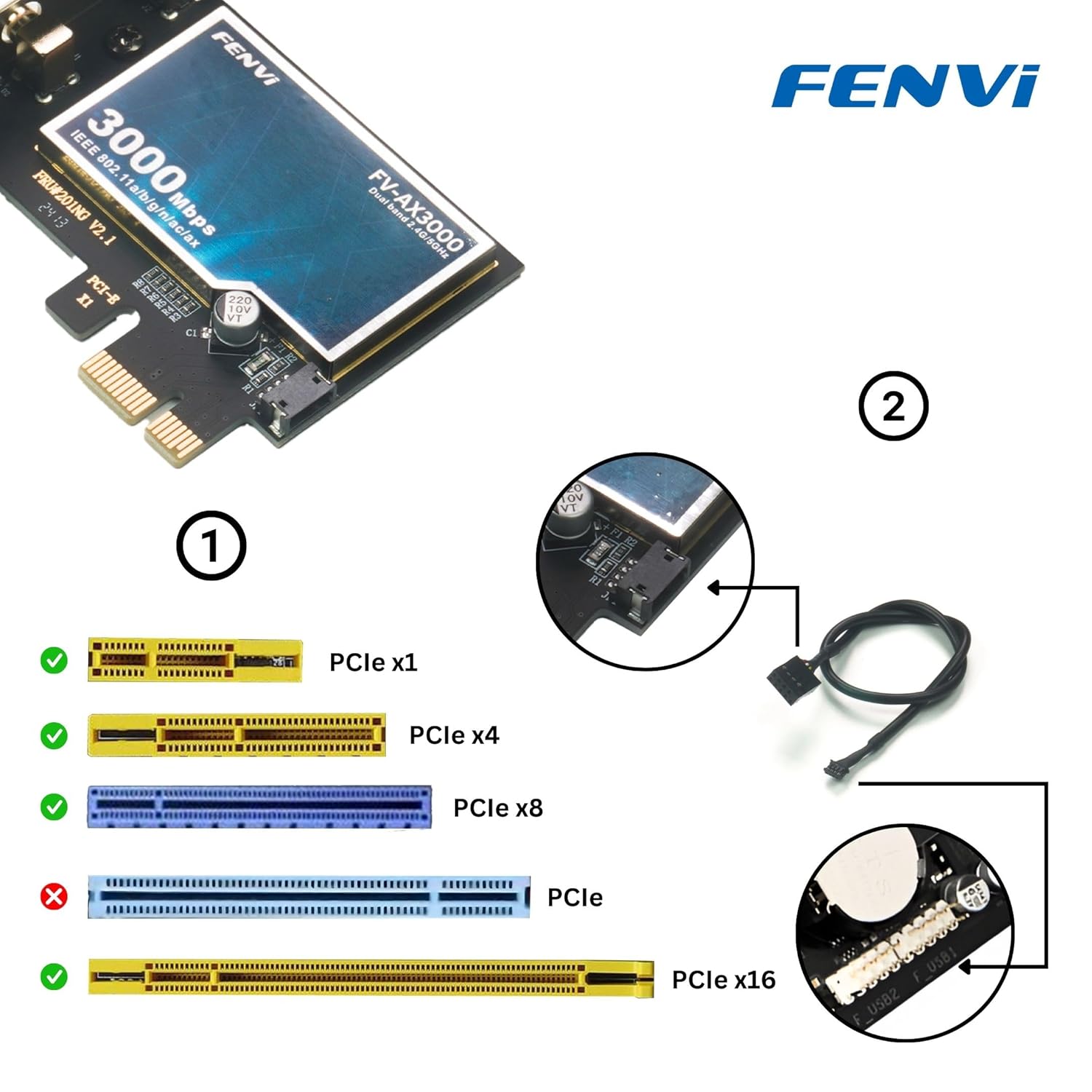 FENVI FV-AX3000 WIFI 6 PCIE WiFi Network Adapter Card - image 7