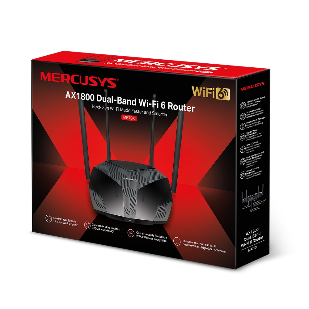 Mercusys MR70X AX1800 Dual-Band WiFi 6 Router - image 4