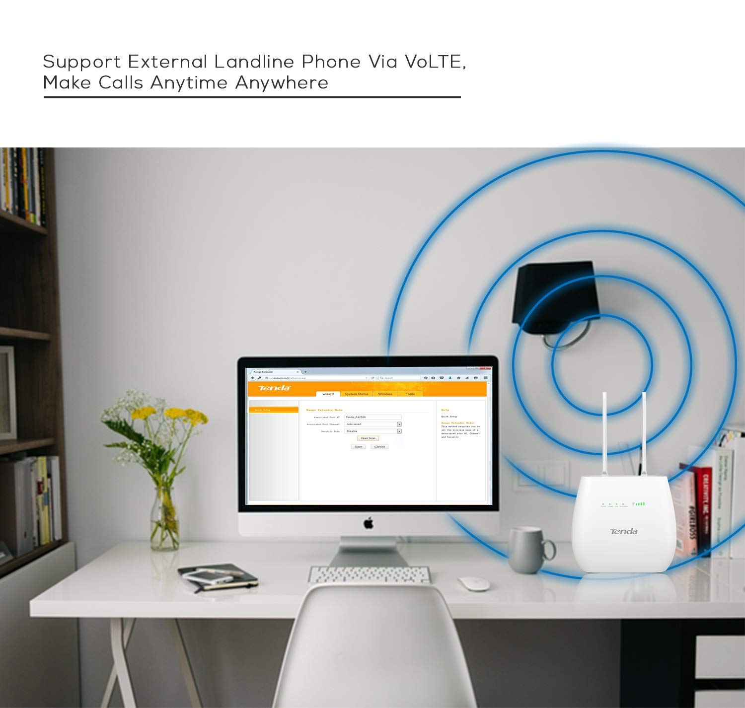 Tenda 4G680V2.0 3G/4G N300 4G LTE and Volte Router SIM Based - image 4