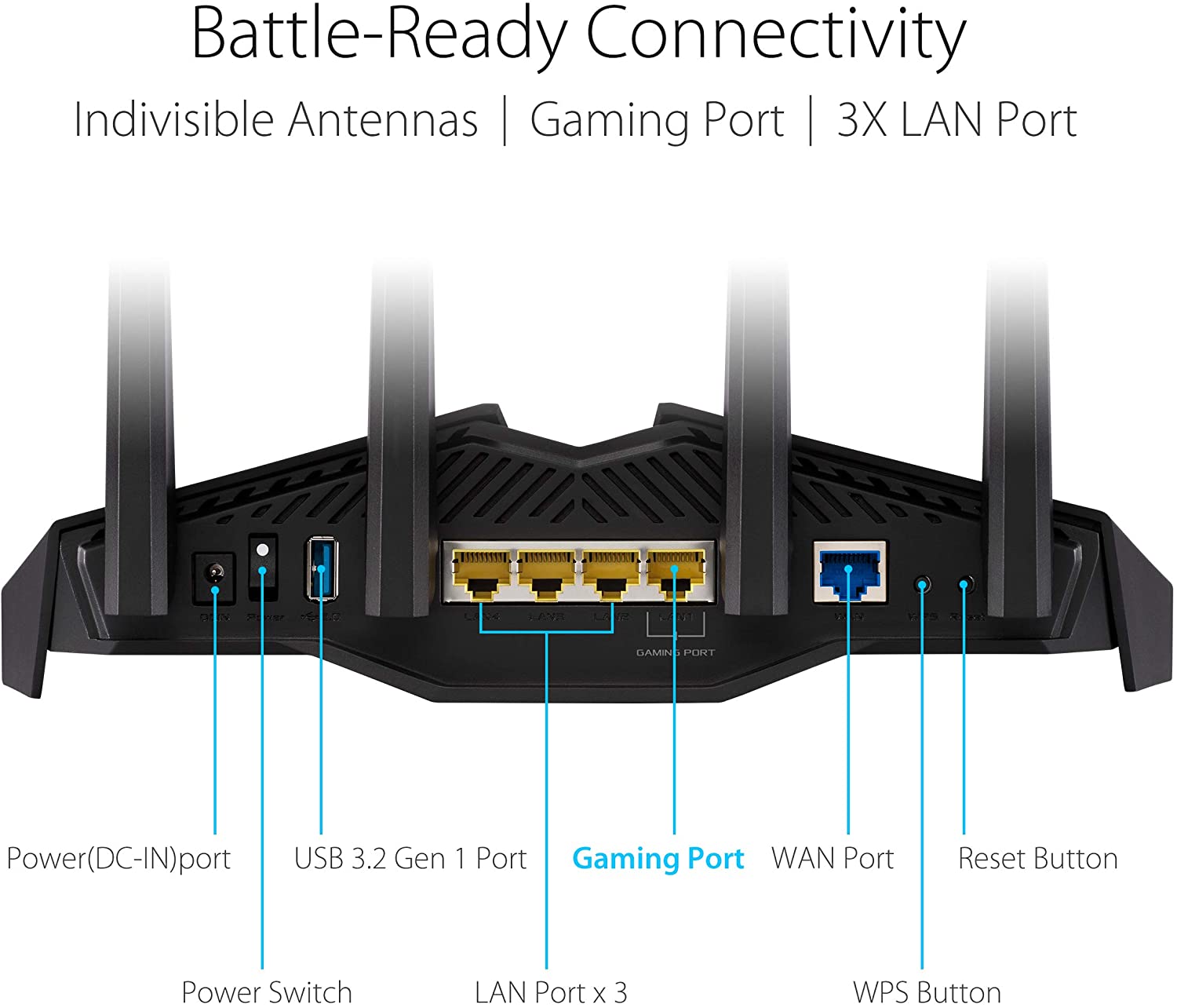 ASUS RT-AX82U AX5400 WiFi 6 Extendable Gaming Router - image 2