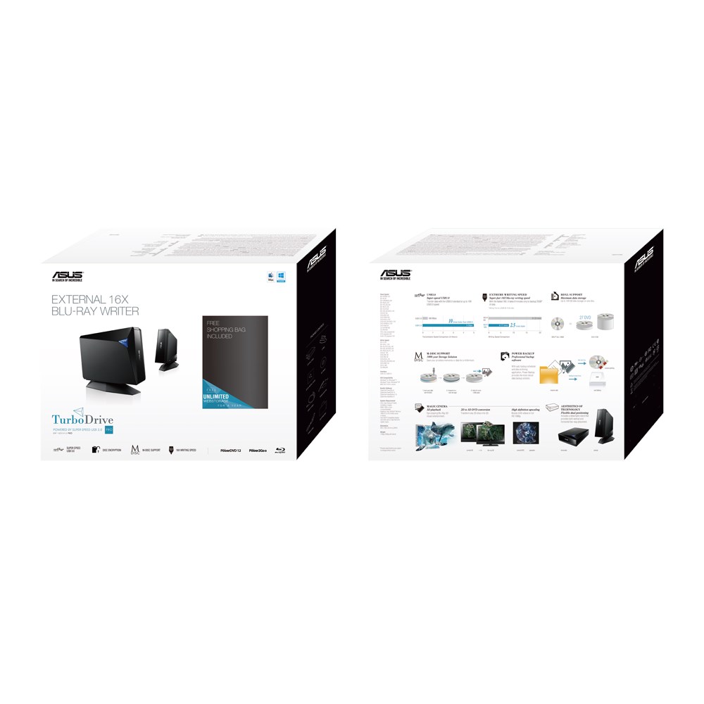 ASUS BW-16D1H-U PRO External USB 3.0 Blu-ray burner - image 3