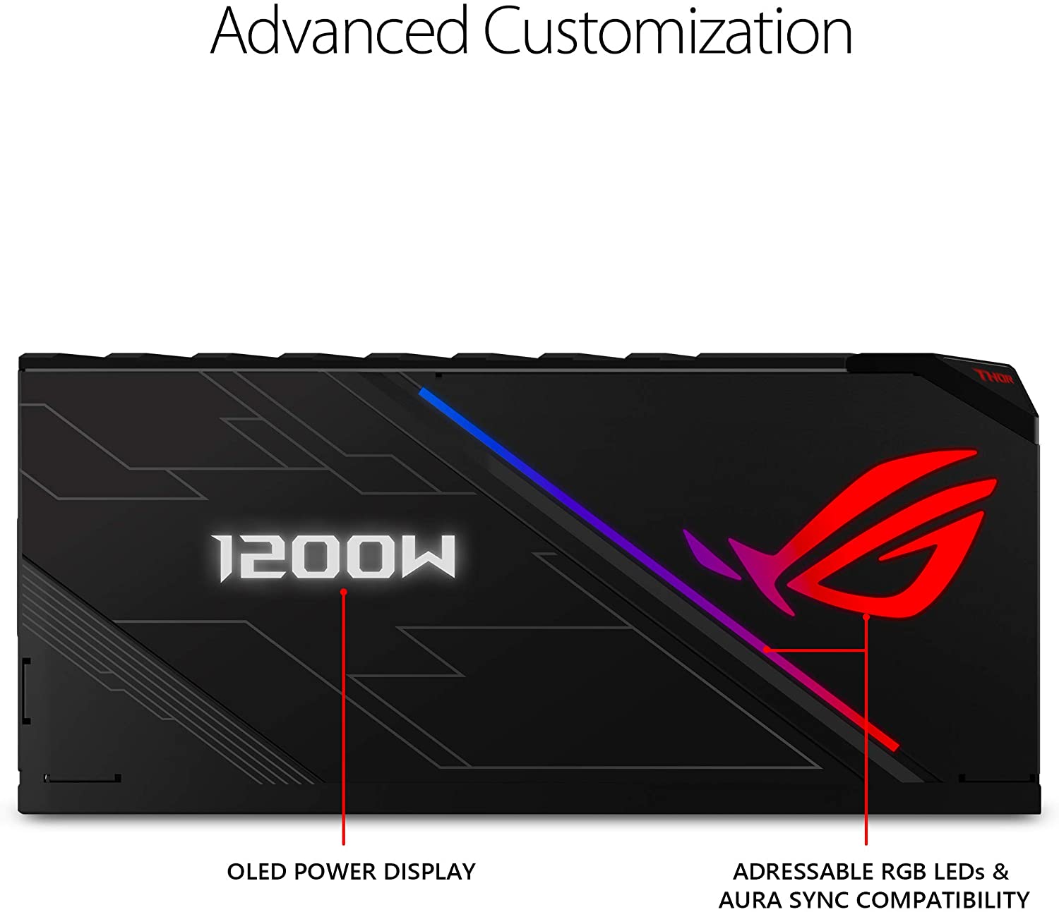 ASUS ROG Thor 1200 Watt Platinum Full Modular Power Supply Unit - image 2