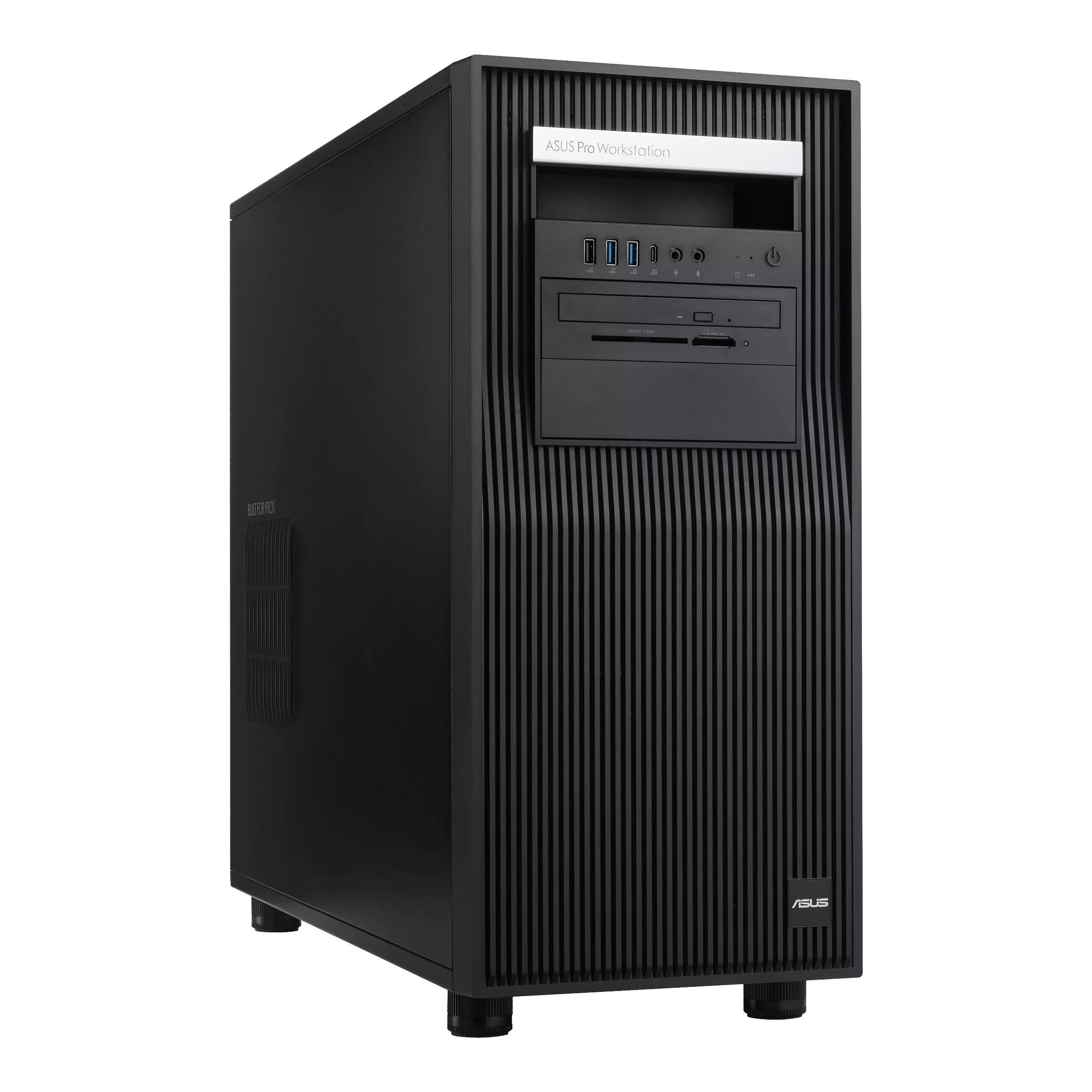 ASUS ExpertCenter Pro ET900A X9 workstation rear and side view