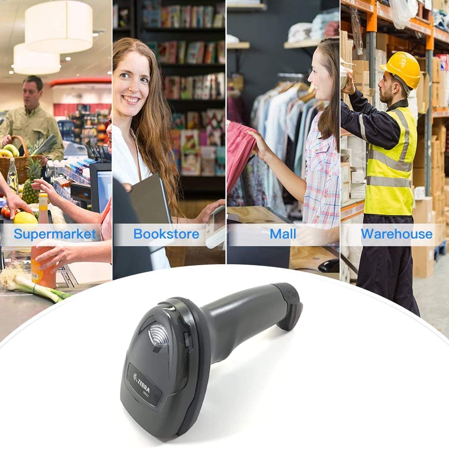 Zebra DS2208-SR7U2100AZK 1D 2D Handheld Barcode Scanner QR Wired USB Imager Black Corded Screen Code Reader - image 5