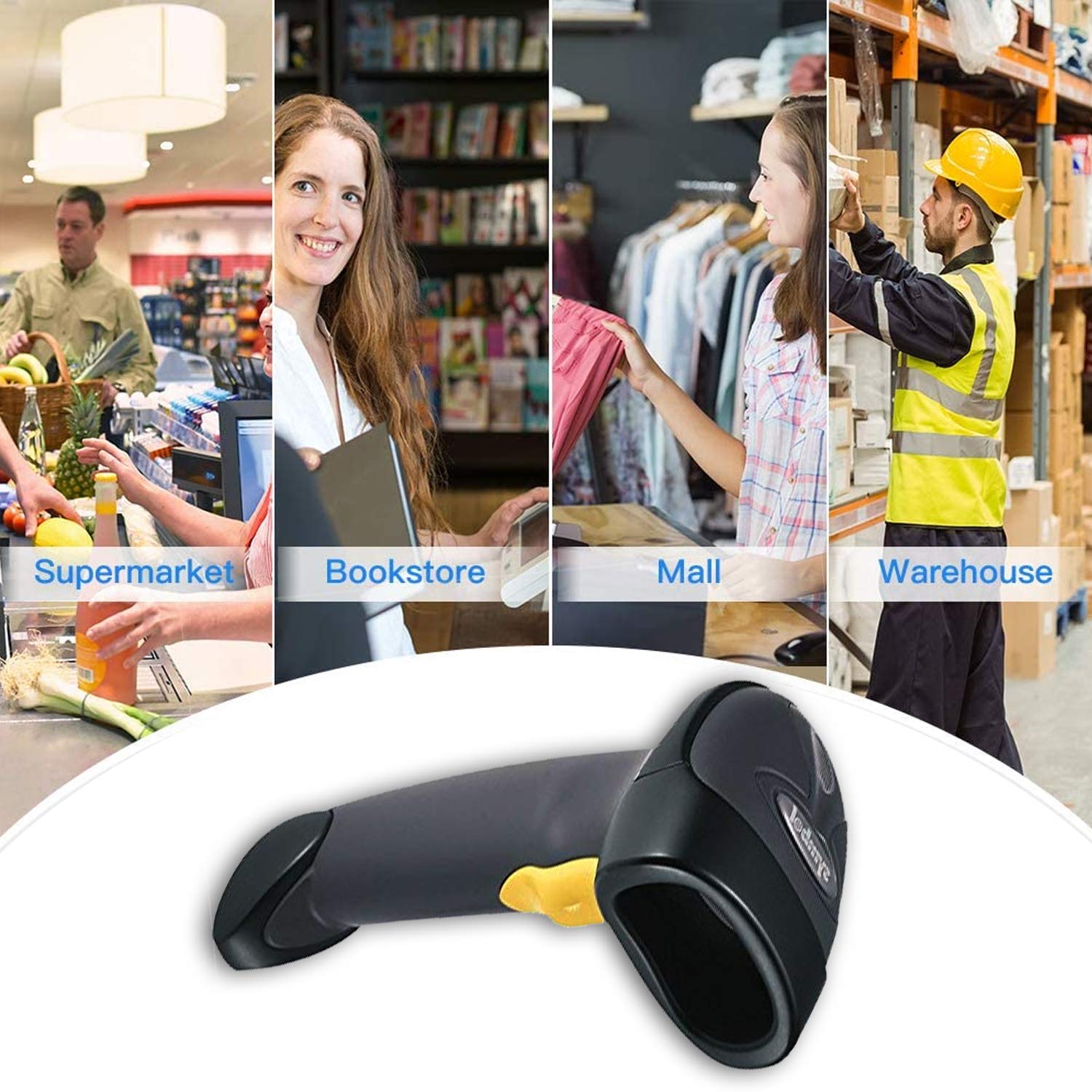  Zebra LS2208-7AZU0100ZY 1D Handheld Barcode Scanner Wired USB Optical Laser Black Imager Corded Reader - image 2