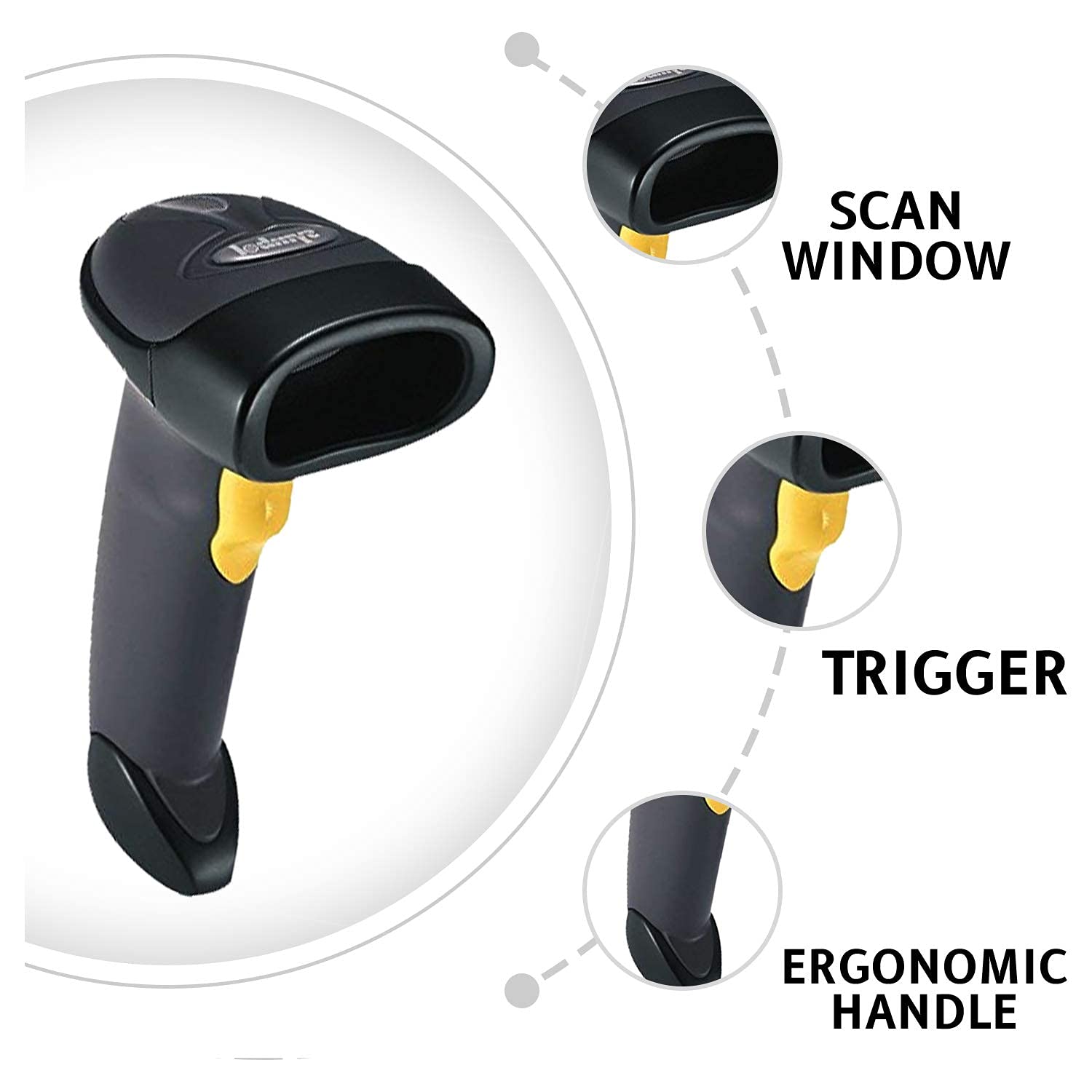  Zebra LS2208-7AZU0100ZY 1D Handheld Barcode Scanner Wired USB Optical Laser Black Imager Corded Reader - image 4