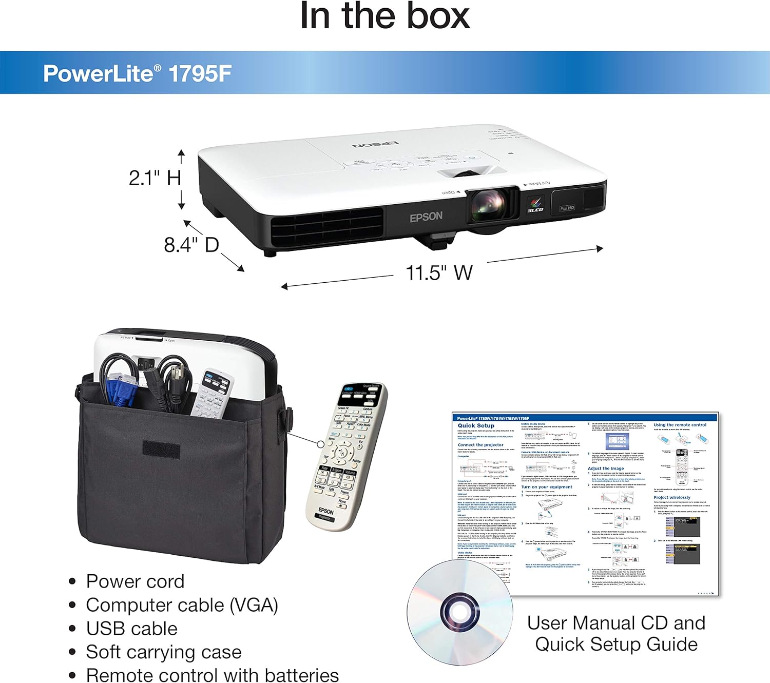 Epson 1795F Wireless Full-HD Portable 3LCD Projector - image 5