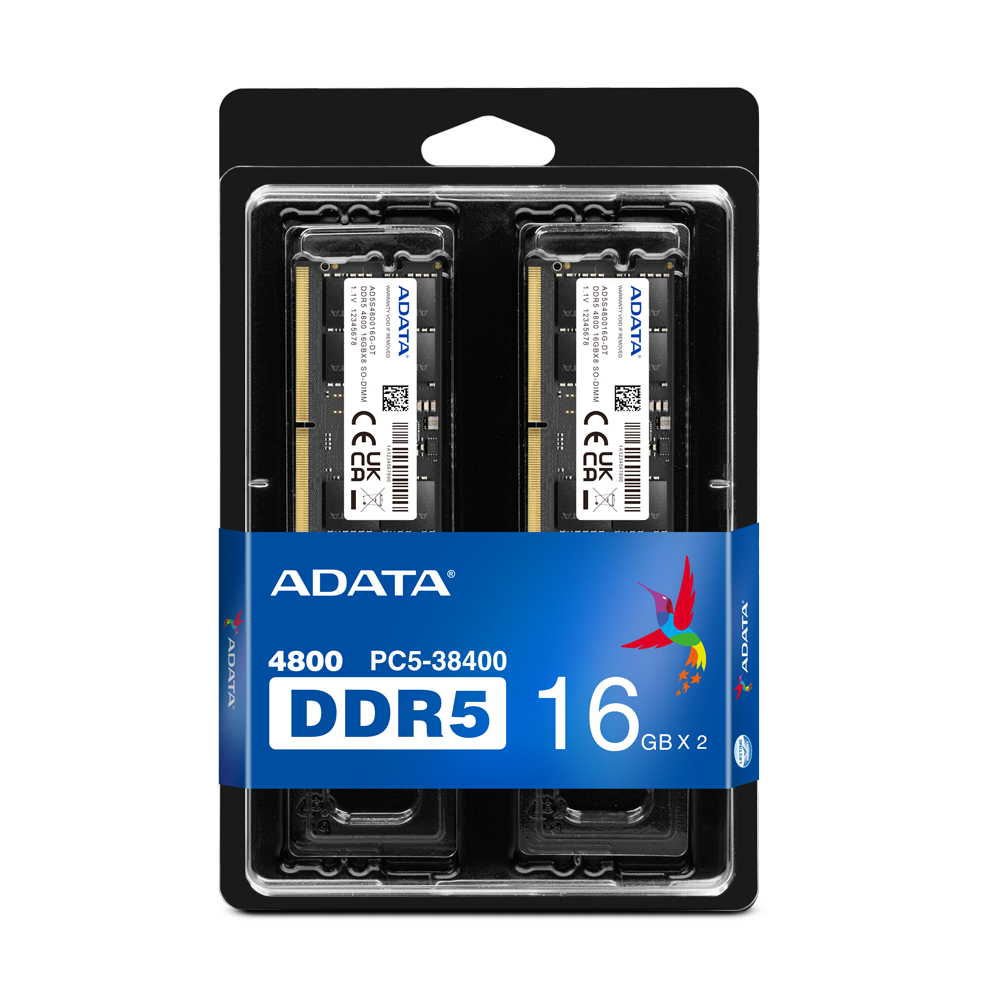 ADATA 32GB (16GBx2) DDR5 4800Mhz SO-DIMM Laptop Memory - image 2