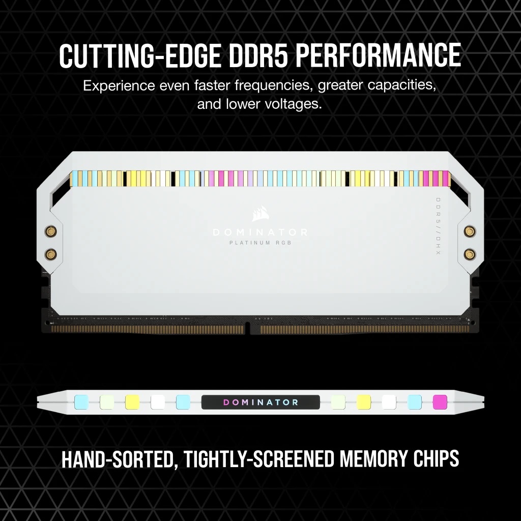 Corsair Dominator Platinum RGB 64GB DDR5 White 5600MHz Ram - image 3