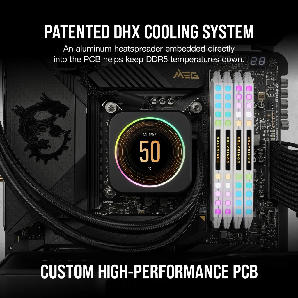 Corsair Dominator Platinum RGB 64GB DDR5 White 5600MHz Ram - image 5