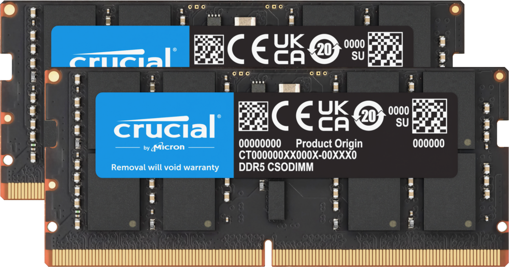 Crucial-64GB-Kit (2x32GB) DDR5-6400-CSODIMM-Laptop-Memory