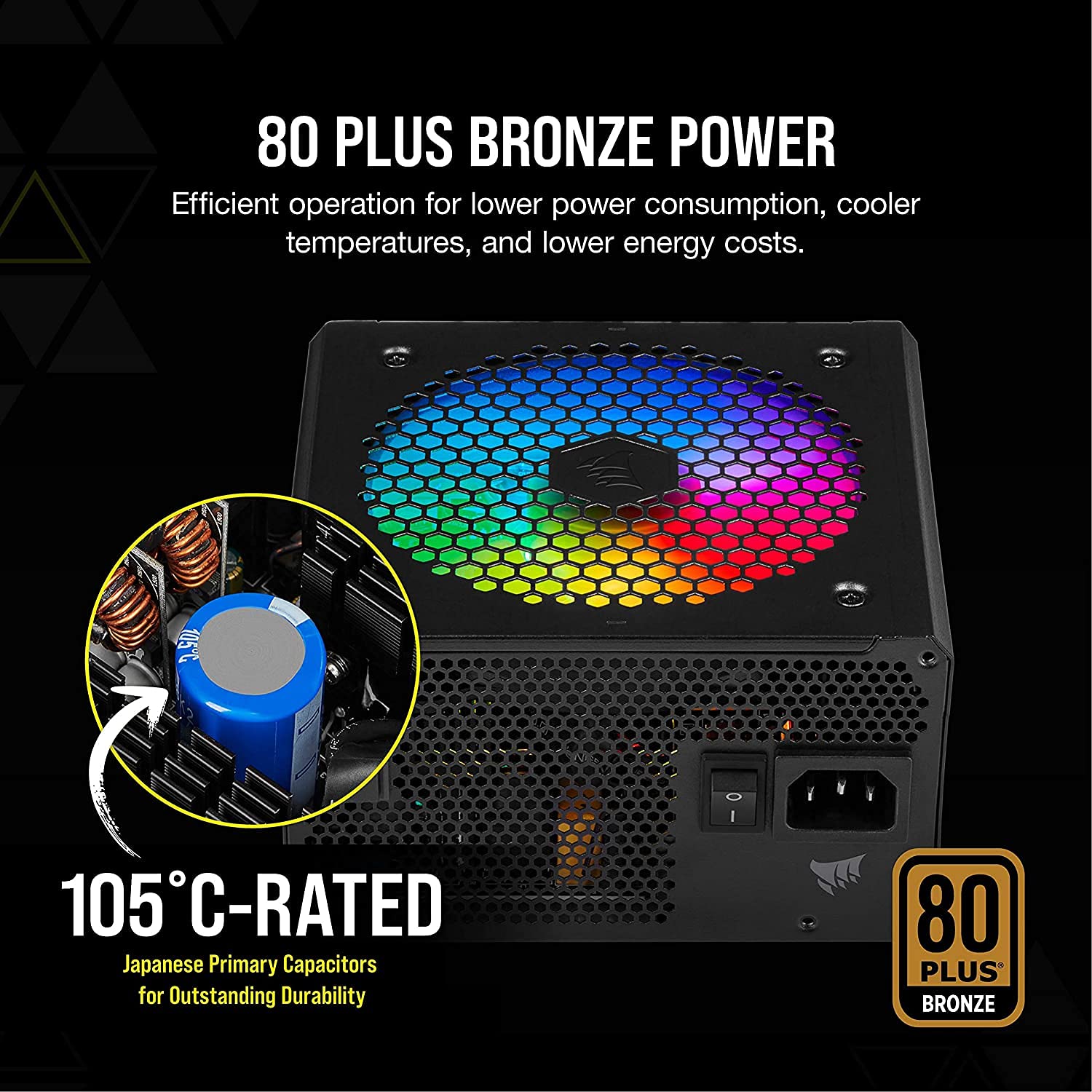 Corsair CX650F RGB 650W 80Plus Bronze Fully Modular RGB PSU - image 3