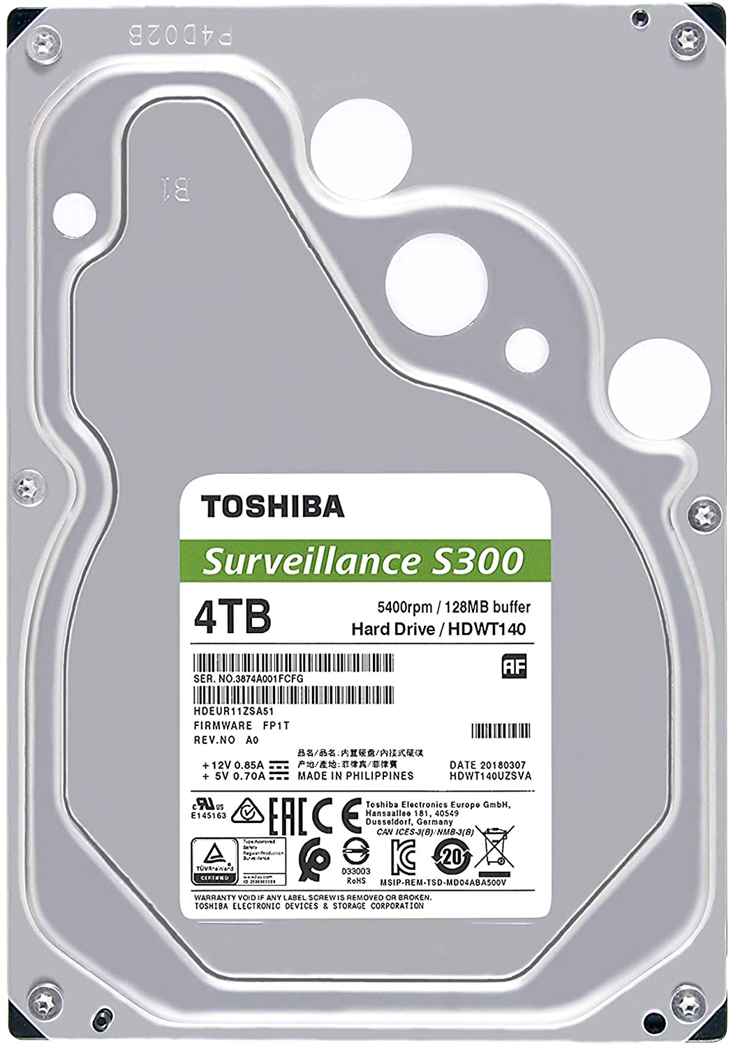 Toshiba S300 Surveillance 3.5inch HDD 4TB - image 2