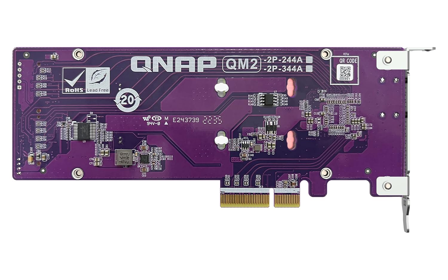 Qnap QM2-2P-344A Dual M.2 PCIe SSD Expansion Card - image 2