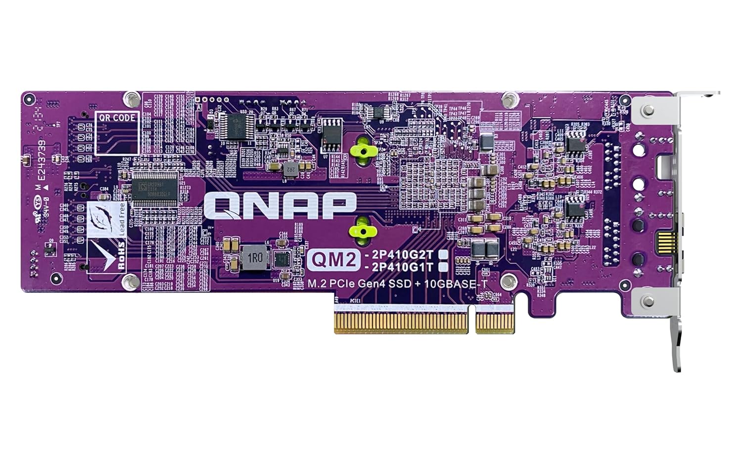 Qnap QM2-2P410G2T M.2 NVMe SSD & 10GbE Port Expansion Card - image 2