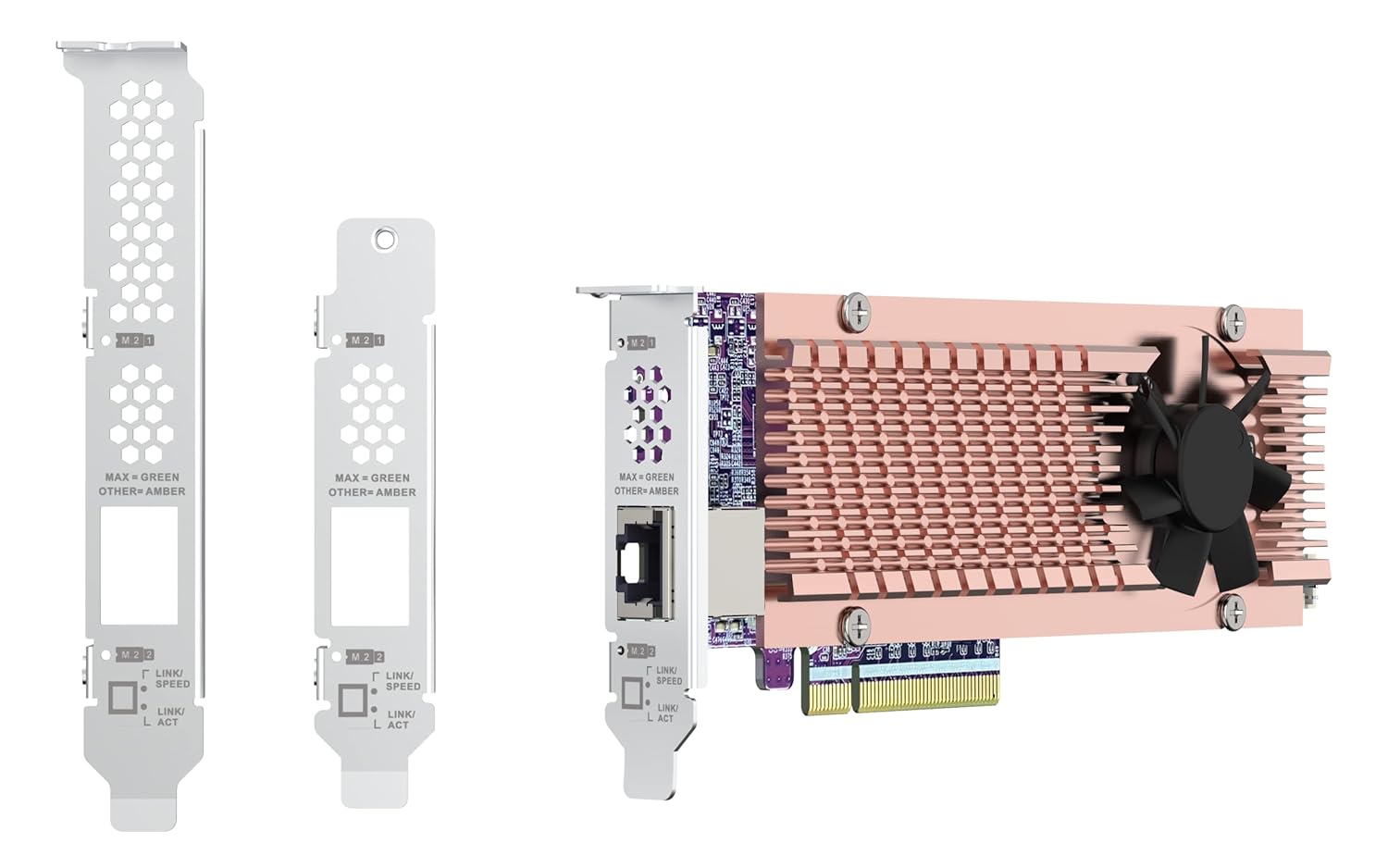 Qnap QM2-2P410G2T M.2 NVMe SSD & 10GbE Port Expansion Card - image 4