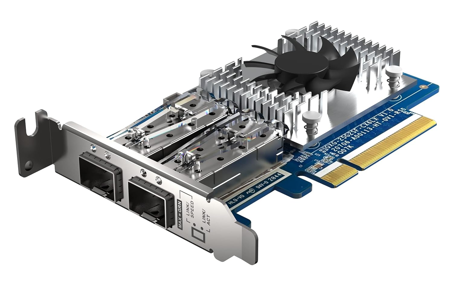 Qnap QXG-25G2SF-CX6 Dual port SFP28 25GbE network expansion card - image 3