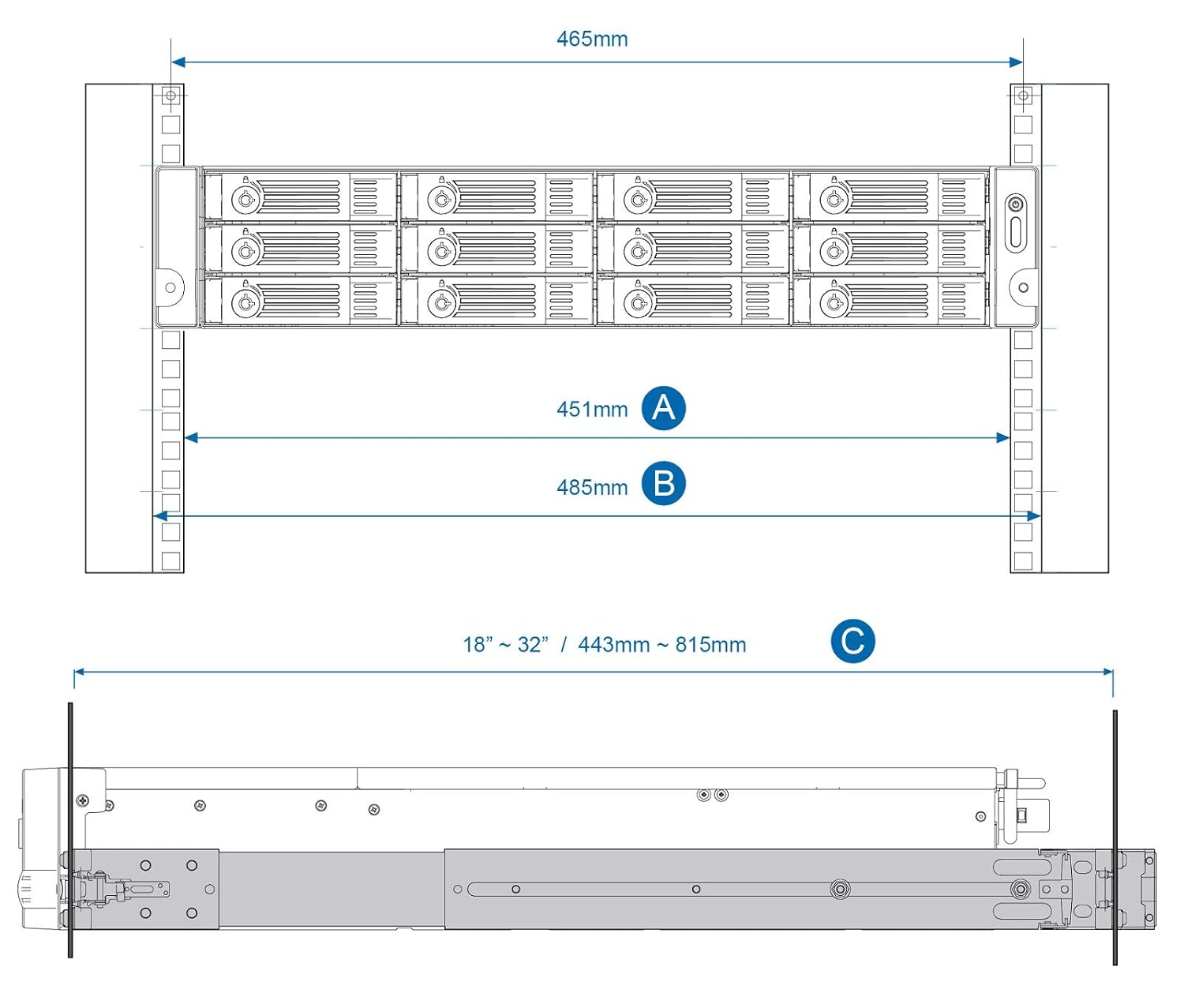 Qnap RAIL-B02 Rail Kit NAS installation - image 2