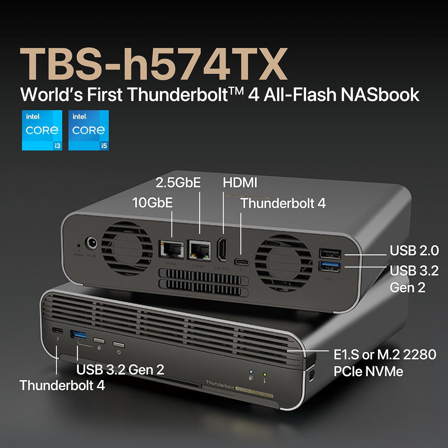 Qnap TBS-h574TX-i5-16G 5-Bay High Performance NASbook - image 3