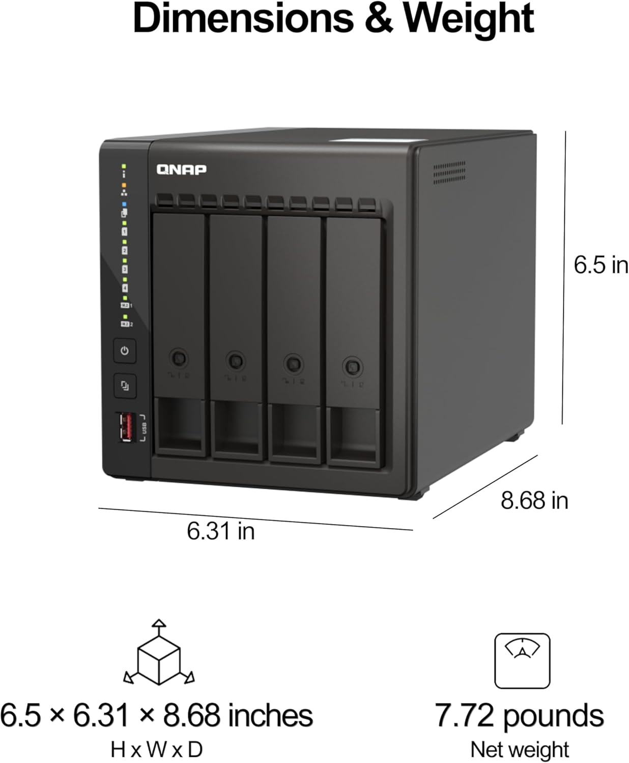 Qnap TS-453E-8G 4-Bay Dual 2.5GbE Desktop NAS - image 3