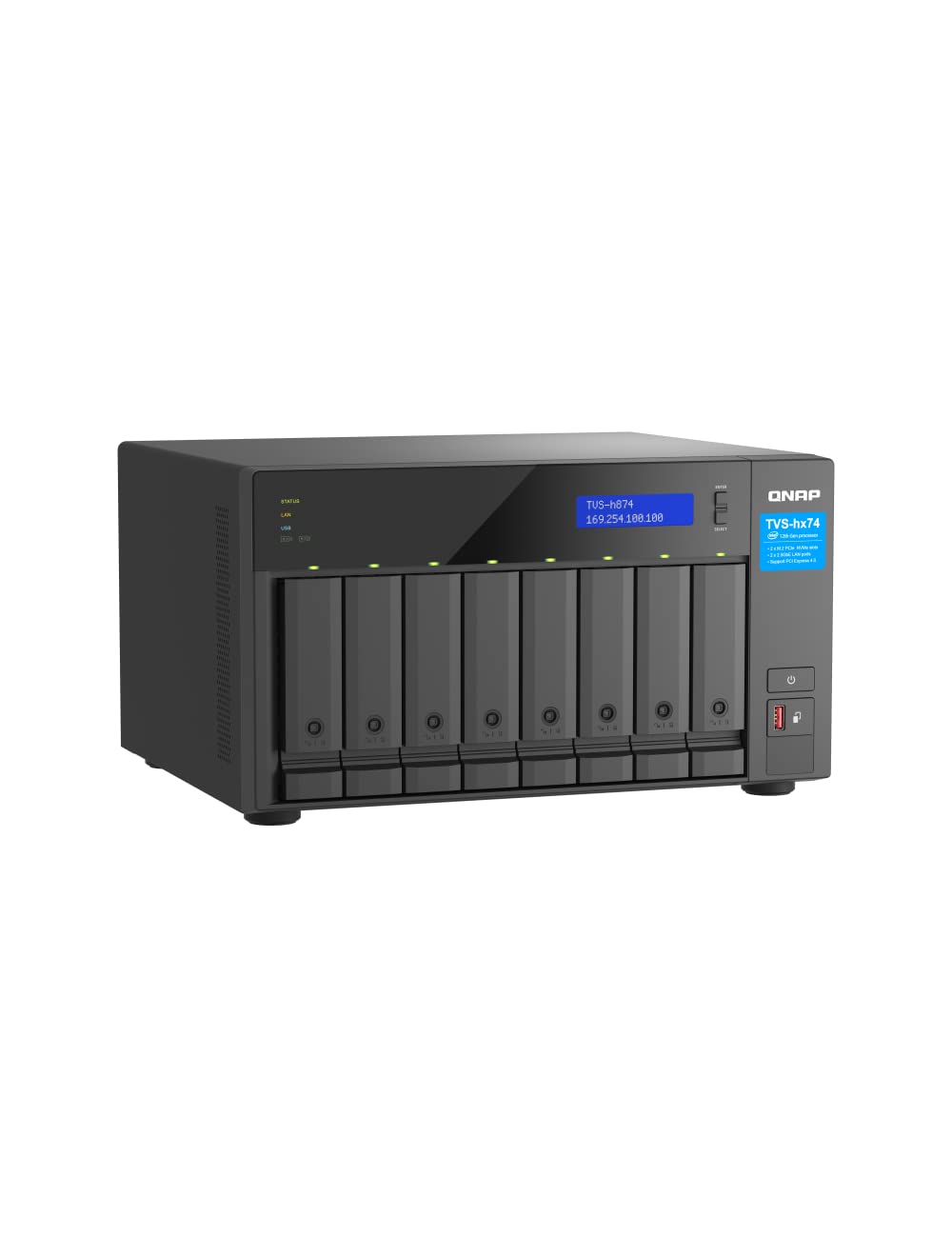 Qnap TVS-h874-i7-32G 8 Bay High Speed Desktop NAS - image 4