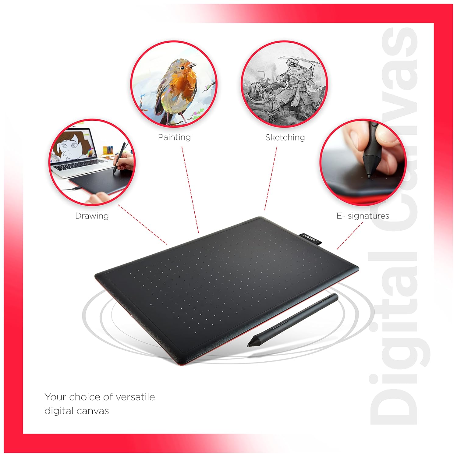 One by Wacom CTL-472/K0-CX Digital Graphics Pen Table - image 2