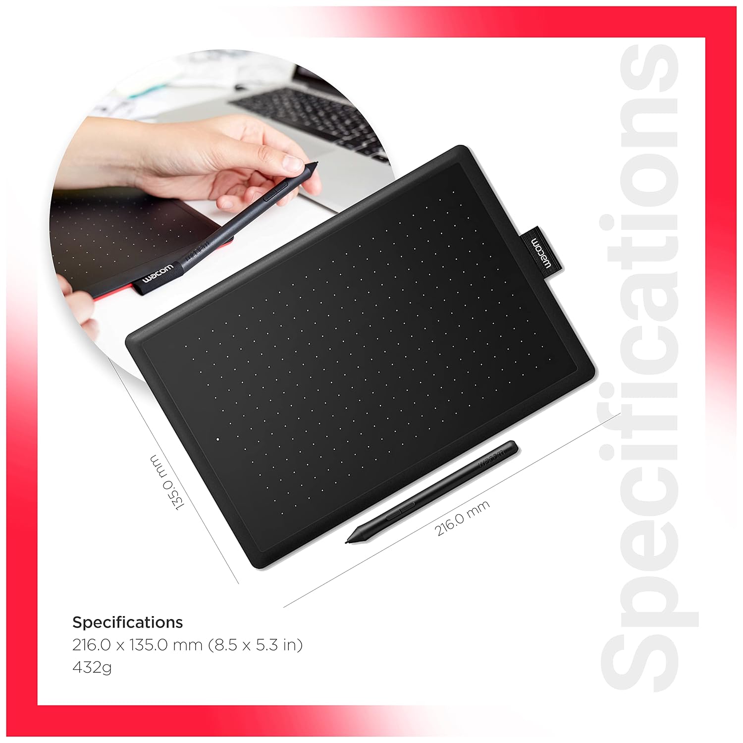 One by Wacom CTL-472/K0-CX Digital Graphics Pen Table - image 3