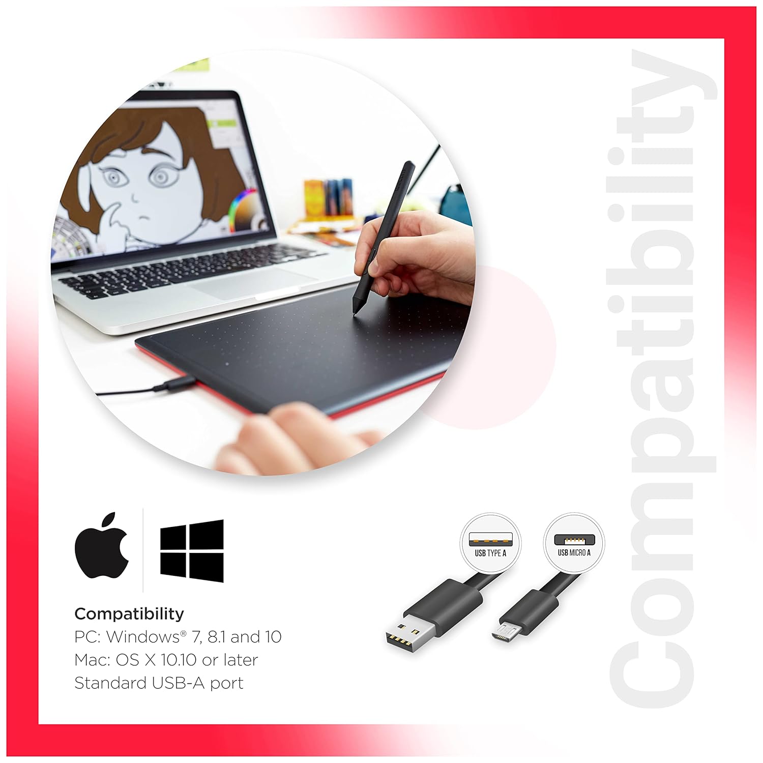 One by Wacom CTL-472/K0-CX Digital Graphics Pen Table - image 6