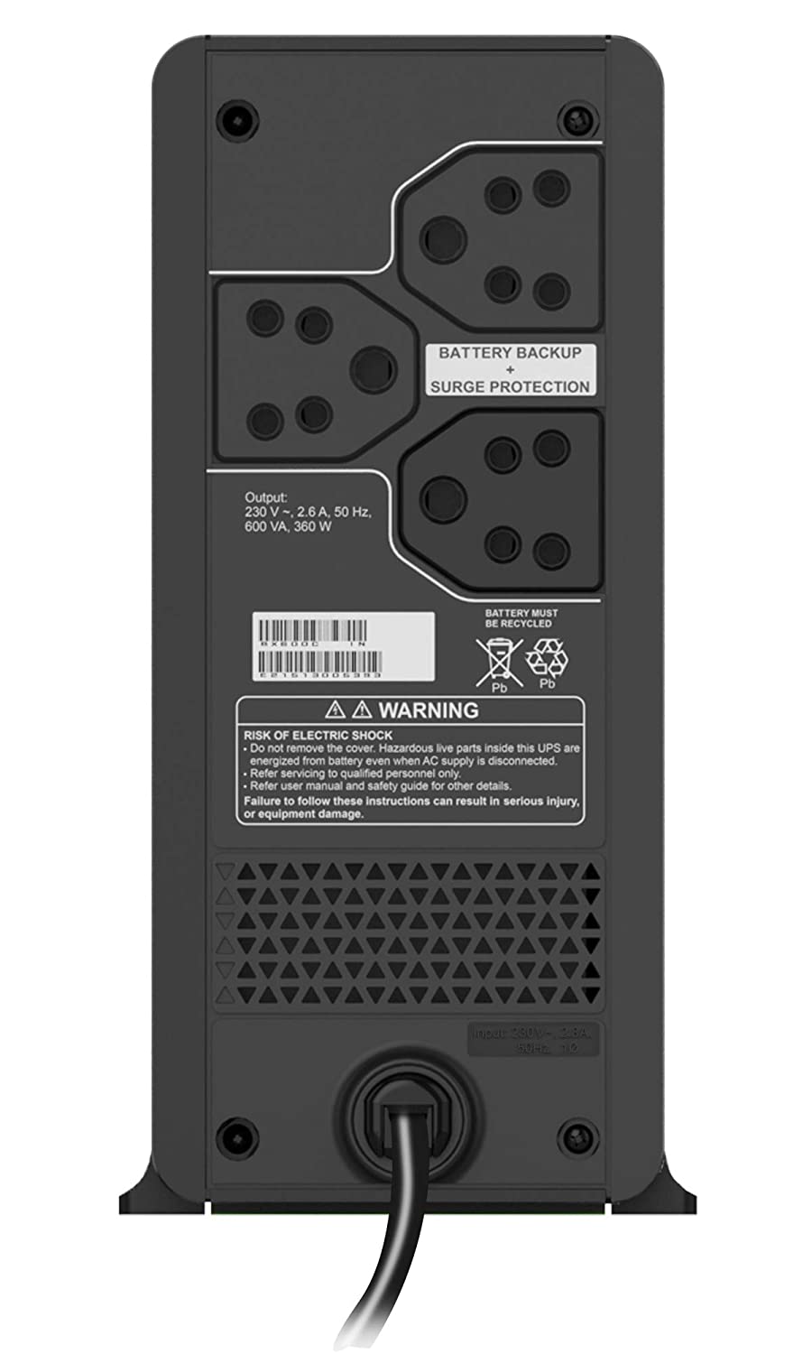APC Back-UPS BX600C-IN 600VA / 360W, 230V - image 4