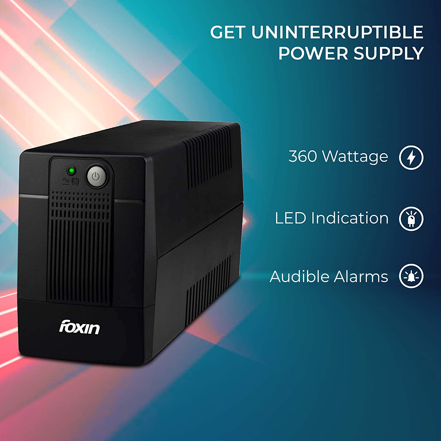 Foxin 600VA/360Watt Uninterrupted Power Supply FPS-755 - image 3