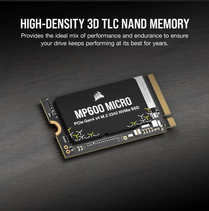 Corsair MP600 MICRO 2TB PCIe 4.0 (Gen4)x4 NVMe M.2 2242 SSD - image 4