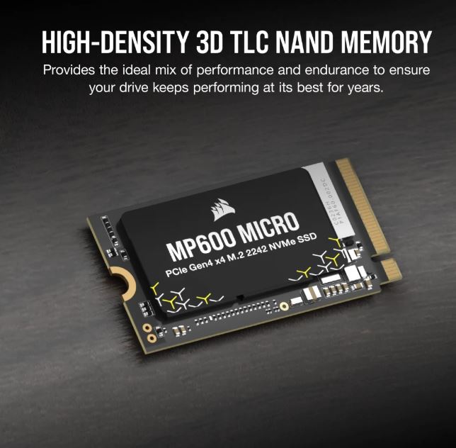 Corsair MP600 MICRO 2TB PCIe 4.0 (Gen4)x4 NVMe M.2 2242 SSD - image 5