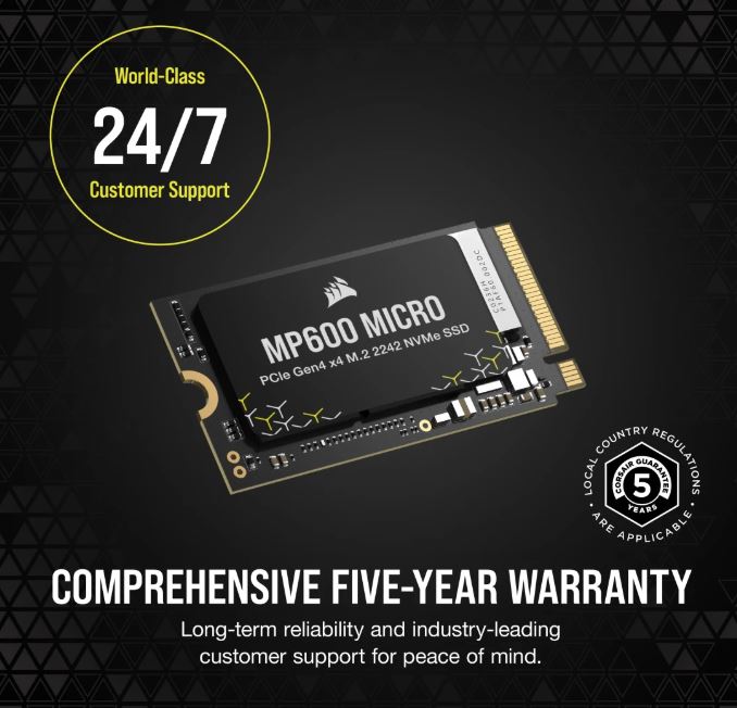 Corsair MP600 MICRO 2TB PCIe 4.0 (Gen4)x4 NVMe M.2 2242 SSD - image 6