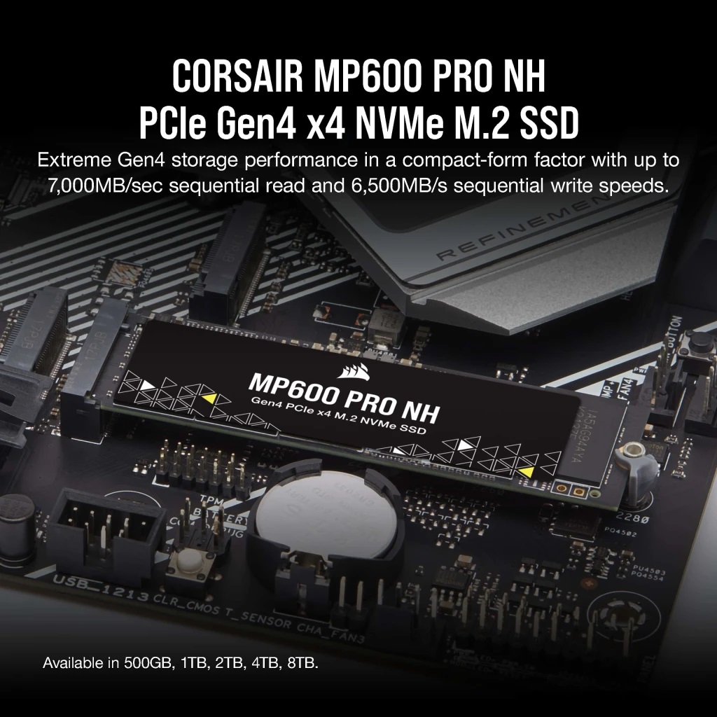 Corsair MP600 PRO NH 1TB M.2 NVMe Gen4 SSD - image 2