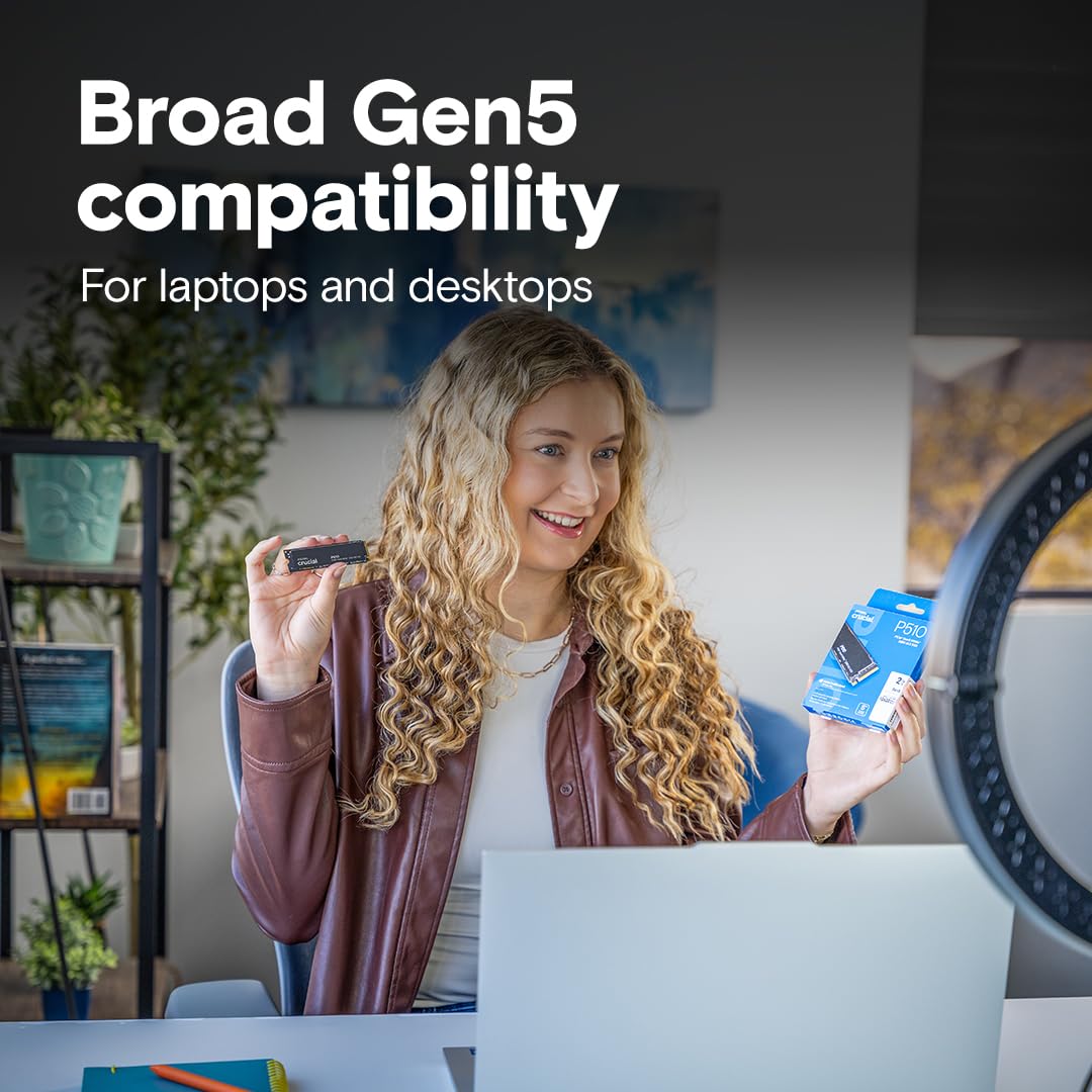 Crucial P510 2TB PCIe Gen5 NVMe M.2 SSD - image 4