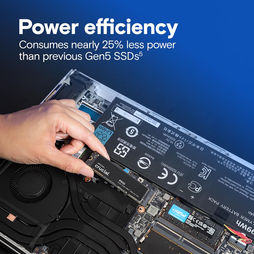 Crucial P510 2TB PCIe Gen5 NVMe M.2 SSD - image 5