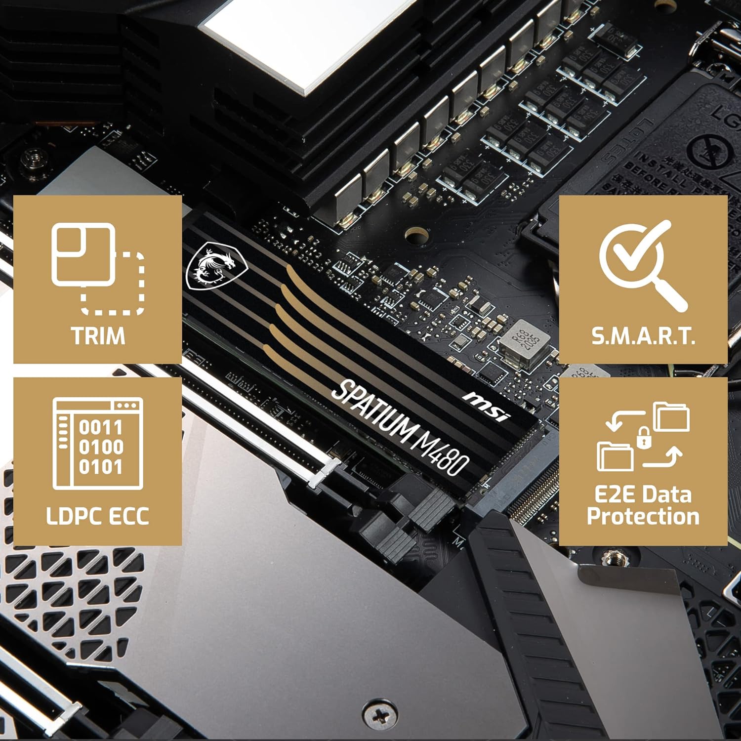 Msi Spatium M480 1TB M.2 NVMe PCIe Gen4 SSD - image 4