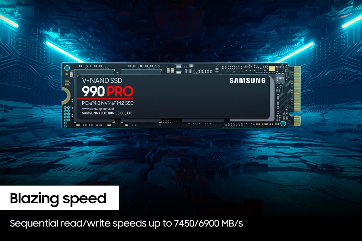 Samsung 990 Pro 4TB Gen4 M.2 NVMe SSD | 7450/6900 MB/s Speed - image 2