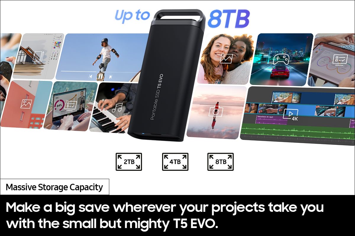 Samsung T5 Evo Portable External 8TB SSD - image 3