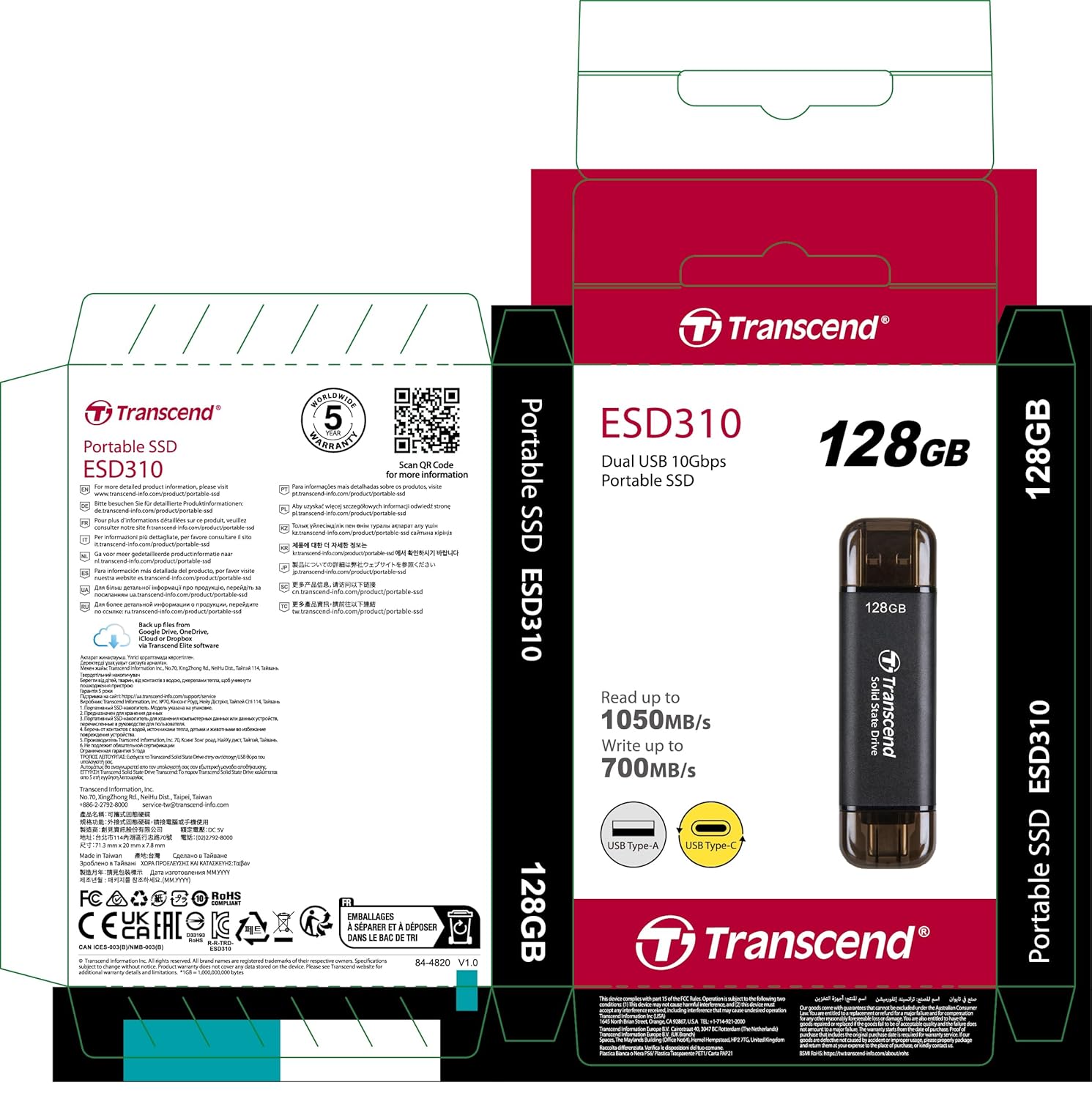 Transcend ESD310 128GB Black External Portable SSD - image 5